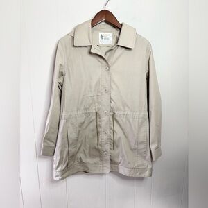 London Fog vintage 70s beige tan khaki jacket size M trench rain coat